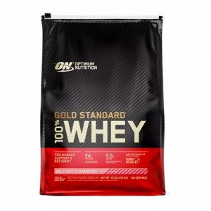 Optimum Nutrition GOLD STANDARD 100% WHEY™ Delicious Strawberry 10 lb (146 Servings) Pakistan | 924-QHZCMO