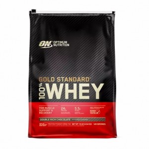 Optimum Nutrition GOLD STANDARD 100% WHEY™ Double Rich Chocolate 10 lb (149 Servings) Pakistan | 184-EGOFJX