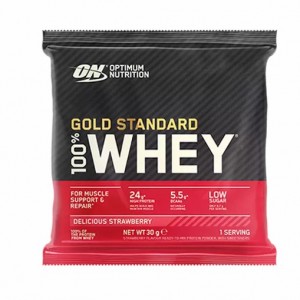 Optimum Nutrition Gold Standard 100% Whey Powder Sachets Delicious Strawberry 1 sachet (30 grams) Pakistan | 724-CINJDB