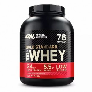 Optimum Nutrition Gold Standard 100% Whey Protein Powder Delicious Strawberry 2.28 kg (76 Servings) Pakistan | 837-HTSUGF