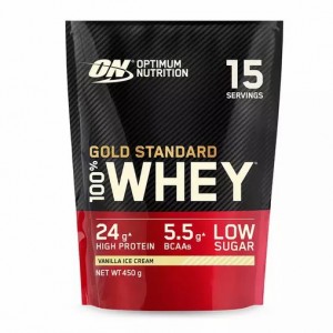 Optimum Nutrition Gold Standard 100% Whey Protein Powder Vanilla Ice Cream 450 grams (15 Shakes) Pakistan | 124-LKYOJN