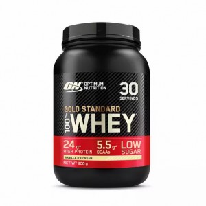 Optimum Nutrition Gold Standard 100% Whey Protein Powder Vanilla Ice Cream 900 grams (30 Servings) Pakistan | 310-ZMIEBP