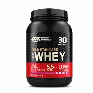 Optimum Nutrition Gold Standard 100% Whey Protein Powder White Chocolate Raspberry 900 grams (30 Servings) Pakistan | 794-EVLWHX