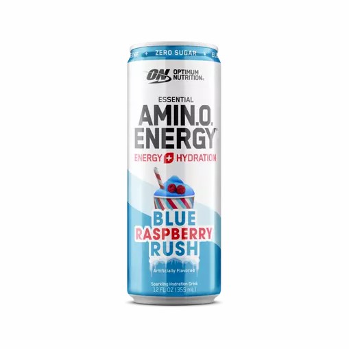 Optimum Nutrition ESSENTIAL AMIN.O. ENERGY+ Electrolytes Sparkling *new* Blue Raspberry Rush 355ml * 12 Cans (12 Servings) Pakistan | 196-CWNYXS