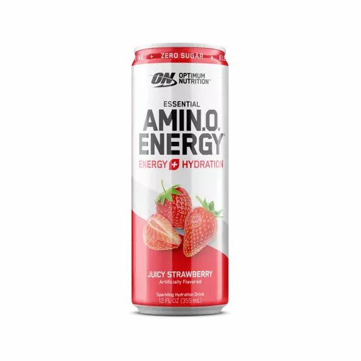 Optimum Nutrition ESSENTIAL AMIN.O. ENERGY+ Electrolytes Sparkling Juicy Strawberry 355ml * 12 Cans (12 Servings) Pakistan | 284-WFTAKP