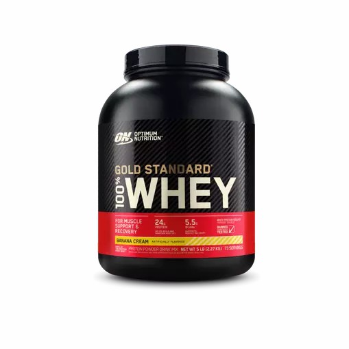 Optimum Nutrition GOLD STANDARD 100% WHEY™ Banana Cream 5 lb (73 Servings) Pakistan | 258-VUBYXN