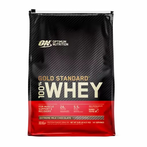 Optimum Nutrition GOLD STANDARD 100% WHEY™ Extreme Milk Chocolate 10 lb (141 Servings) Pakistan | 029-ROVHGN