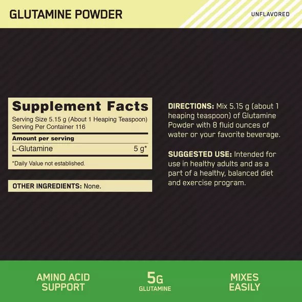 Optimum Nutrition Glutamine Powder 2.2 lb (194 Servings) Pakistan | 063-ZRQVCN