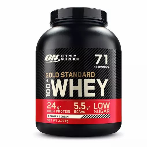 Optimum Nutrition Gold Standard 100% Whey Protein Powder Cookies & Cream 2.27 kg (71 Servings) Pakistan | 396-OXASTQ