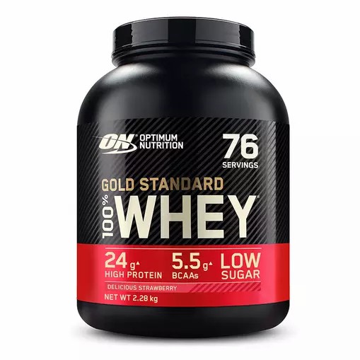 Optimum Nutrition Gold Standard 100% Whey Protein Powder Delicious Strawberry 2.28 kg (76 Servings) Pakistan | 837-HTSUGF