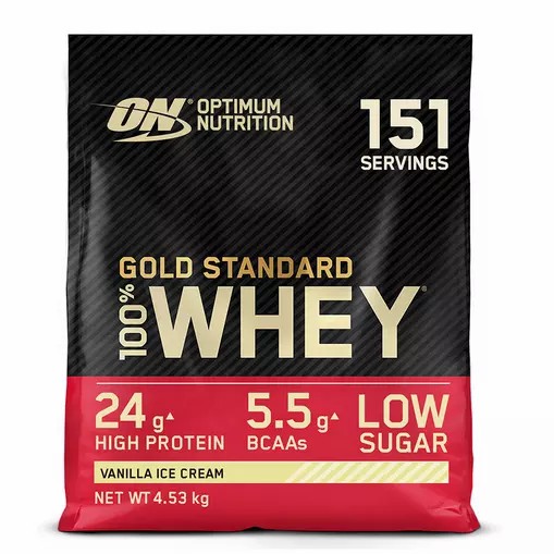 Optimum Nutrition Gold Standard 100% Whey Protein Powder Vanilla Ice Cream 4.53 kg (151 Servings) Pakistan | 301-ZSQXIN