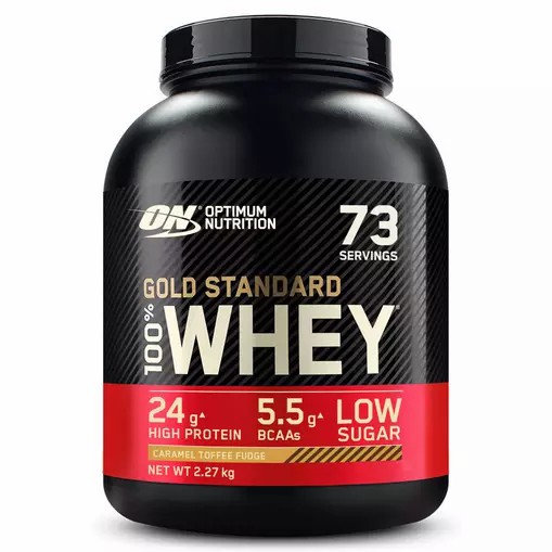 Optimum Nutrition Gold Standard 100% Whey Protein Powder Caramel Toffee Fudge 2.27 kg (73 Servings) Pakistan | 951-WUJDQA