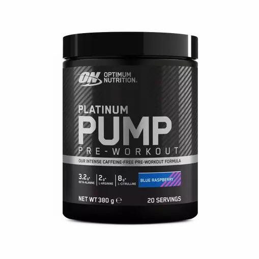 Optimum Nutrition Platinum Pump Pre-workout Blue Raspberry 380 grams (20 Servings) Pakistan | 375-KSUMYG