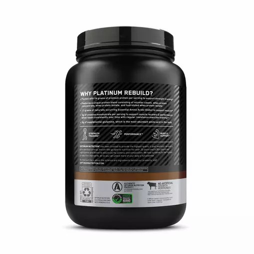 Optimum Nutrition Platinum Rebuild Dark Chocolate 1.67 lb (20 Servings) Pakistan | 123-YEKVLD