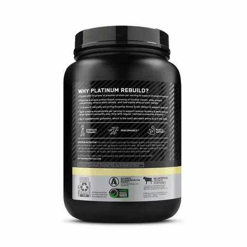 Optimum Nutrition Platinum Rebuild Vanilla Buttercream 1.63 lb (20 Servings) Pakistan | 952-LFWHZI