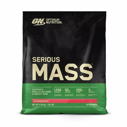 Optimum Nutrition Serious Mass Strawberry 5.45 kg (16 Servings) Pakistan | 864-OBKUZJ