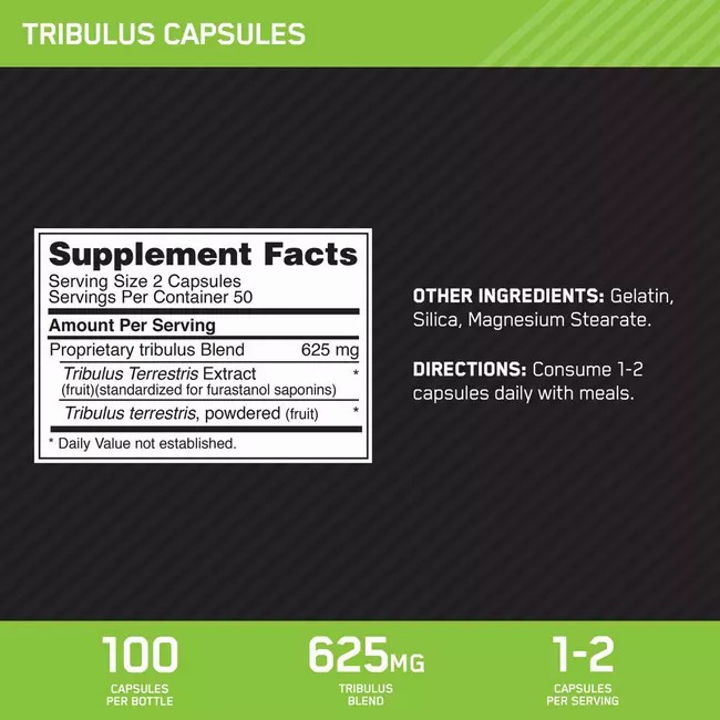 Optimum Nutrition Tribulus Caps 100 Capsules (50 Servings) Pakistan | 075-ZRBWKT